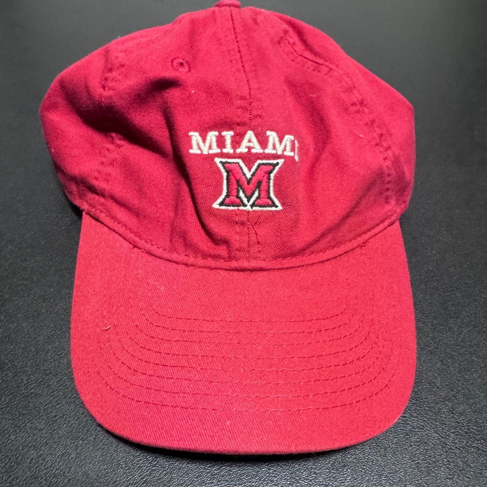 Legacy Miami University Baseball Cap Mens OS Red Solid Adjustable Hat